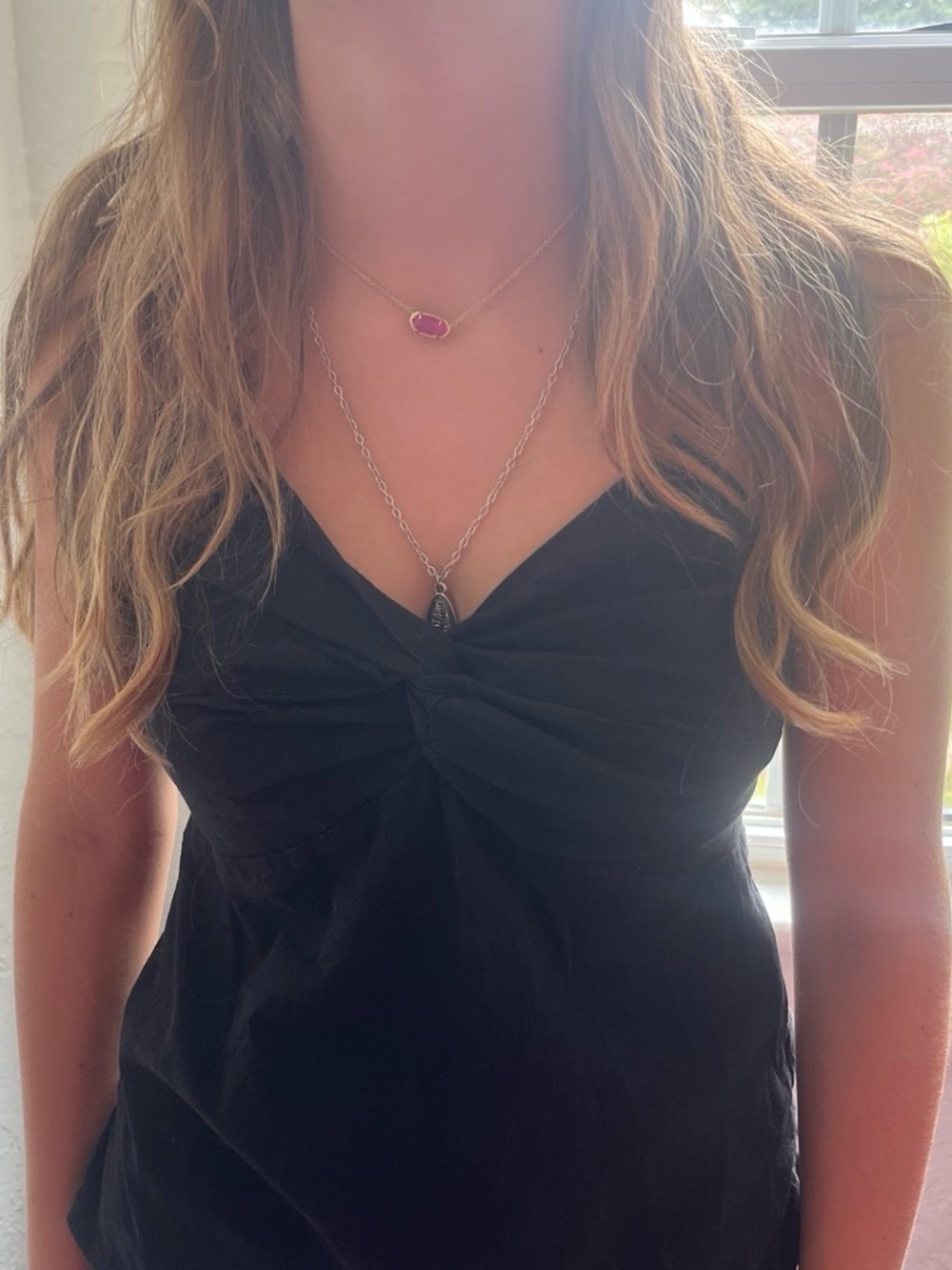 Old Navy Black Twist-Front Camisole